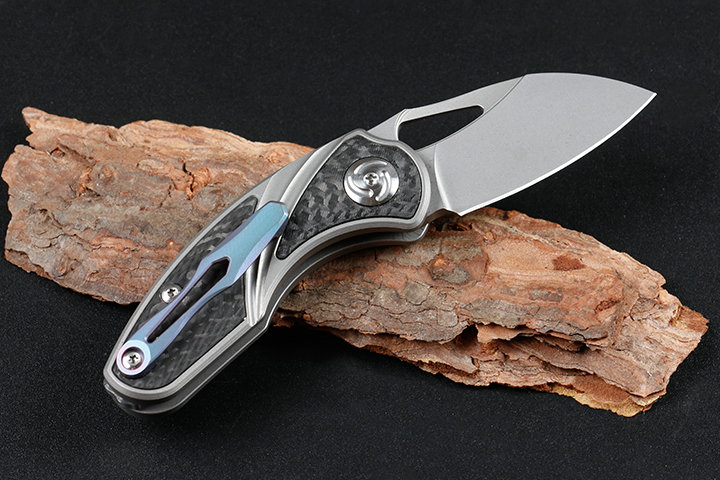

Special Offer Small Flipper Folding Knife S35VN Satin Blade TC4 Titanium Alloy+Carbon Fiber Handle Ball Bearing EDC Pocket Fold Knives