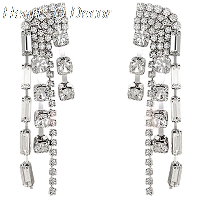 

Glam Amazing Crystal Zirconia Earrings Party Gown Brincos Runway rare Boucle d'oreille Korean Japan Style Fashion