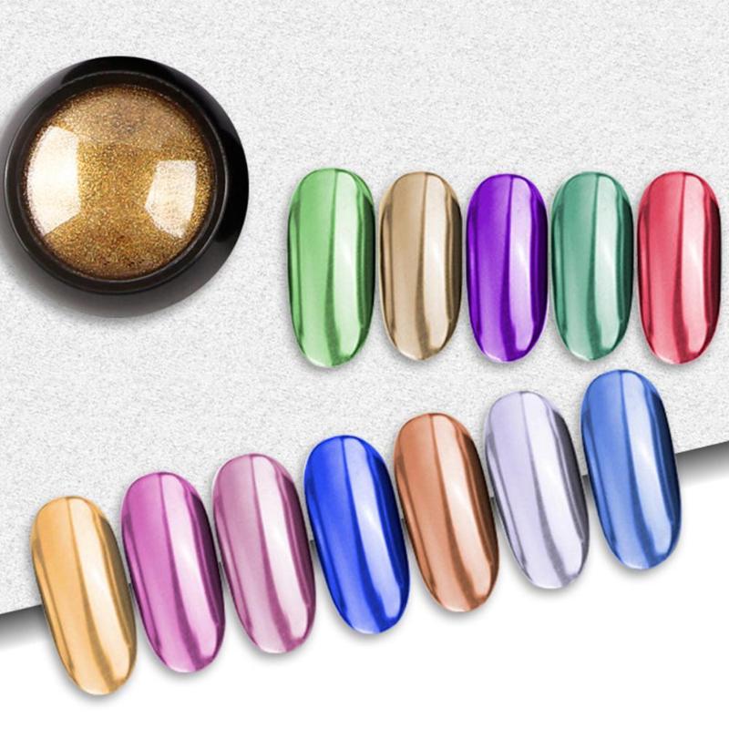 

Sparkly 12 Colors Nail Mirror Glitter Powder Metallic Color Super Thin Nail Art UV Gel Polishing Flakes Pigment Dust Manicure