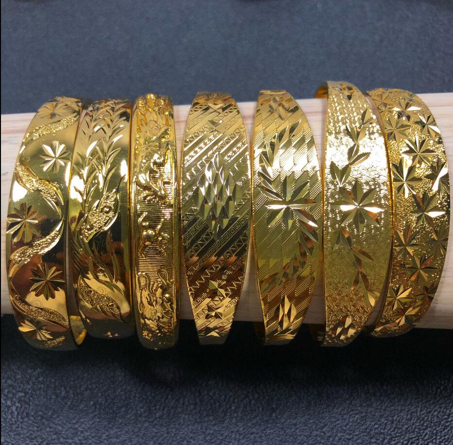 Para Mujer Pulsera Brazalete Nuevo Enchapado en Oro Rosa 18K S//Acero encantadora Lisa línea Fit 7/"