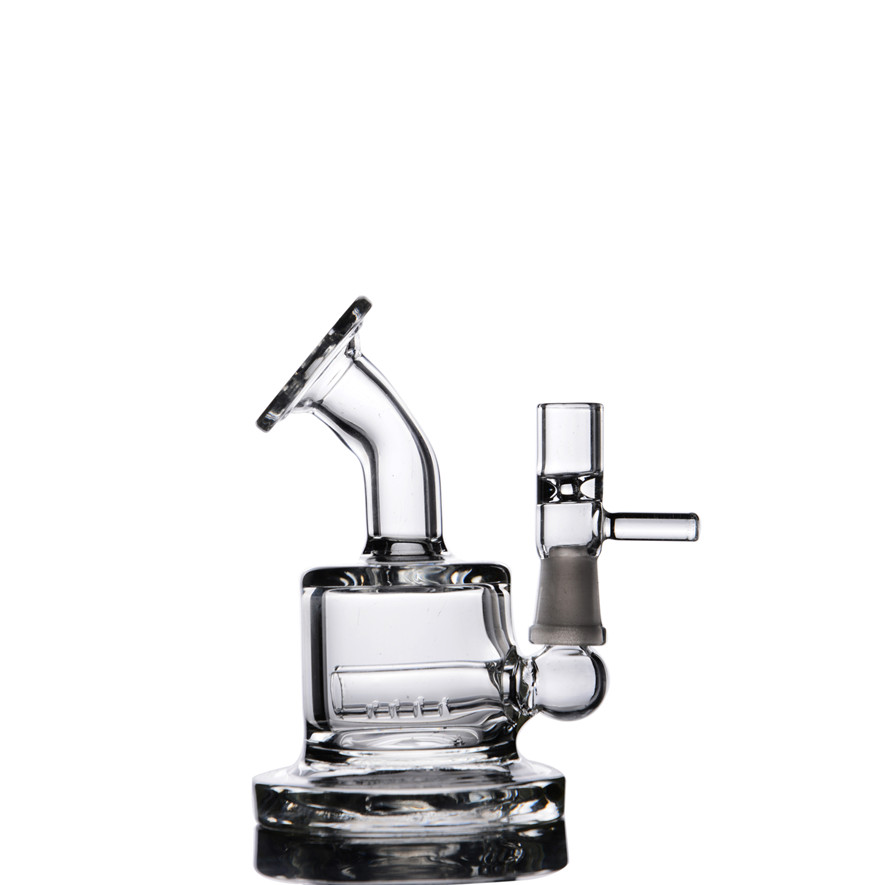

3.2 Inchs Hookahs Mini Bong spiral perc Thick Glass Beaker Dab Rig Unique Water Bongs Smoking WaterPipes Dabber With 10mm Bowl