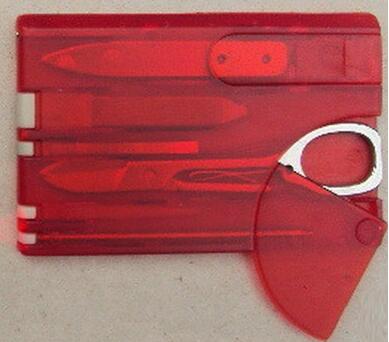 

Outdoor Camping Beauty Tools Switzerland Card Knife with LED light Multifuntion Card Knife