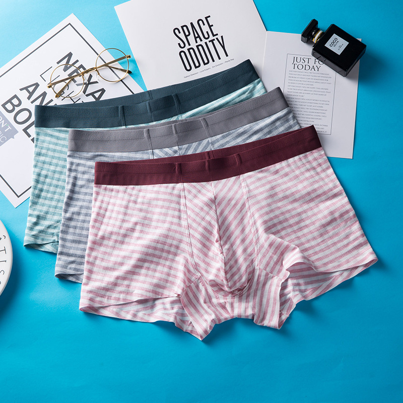 

3pcs/Lot Shorts Cotton Comfortable Cuecas Soft Plus size Male Underwear Mens Men's Underpants For Men Panties, Gray