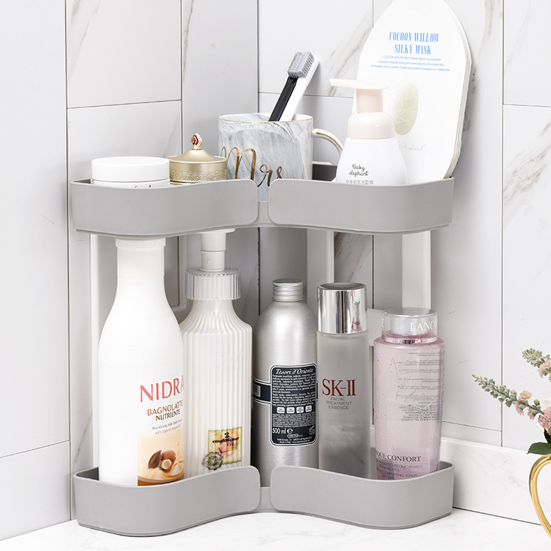

ABS+PP Makeup Organizer "L" Shaped Toiletries Box Cosmetic Organizer Makeup Box Lipstick Storage Hollow Out Breathable