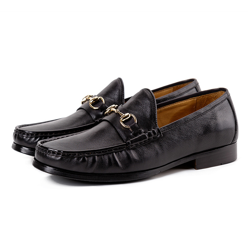 

2luxury designerMens genuine leather shoes suede loafer big size official shoes gentle mens travel walk shoe casual comfort breath shoes nis, Black