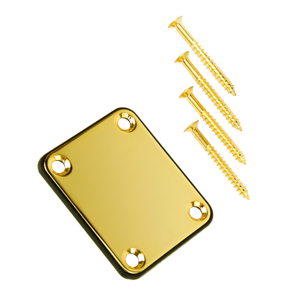 

Gold Neck Plate w/ Screws For Strat Electric Guitar