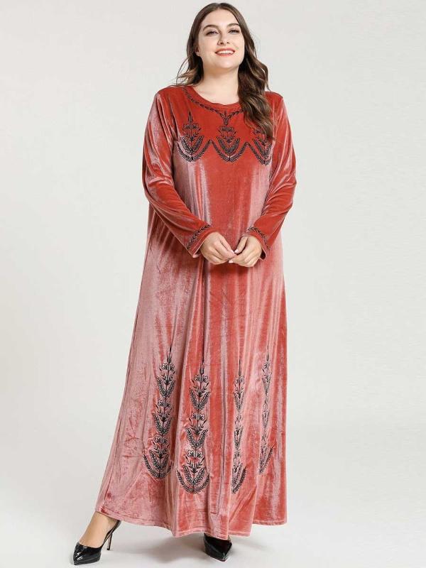 

New Hijab Cotton Caftan Dress Abaya Dresses For Dubai Girls