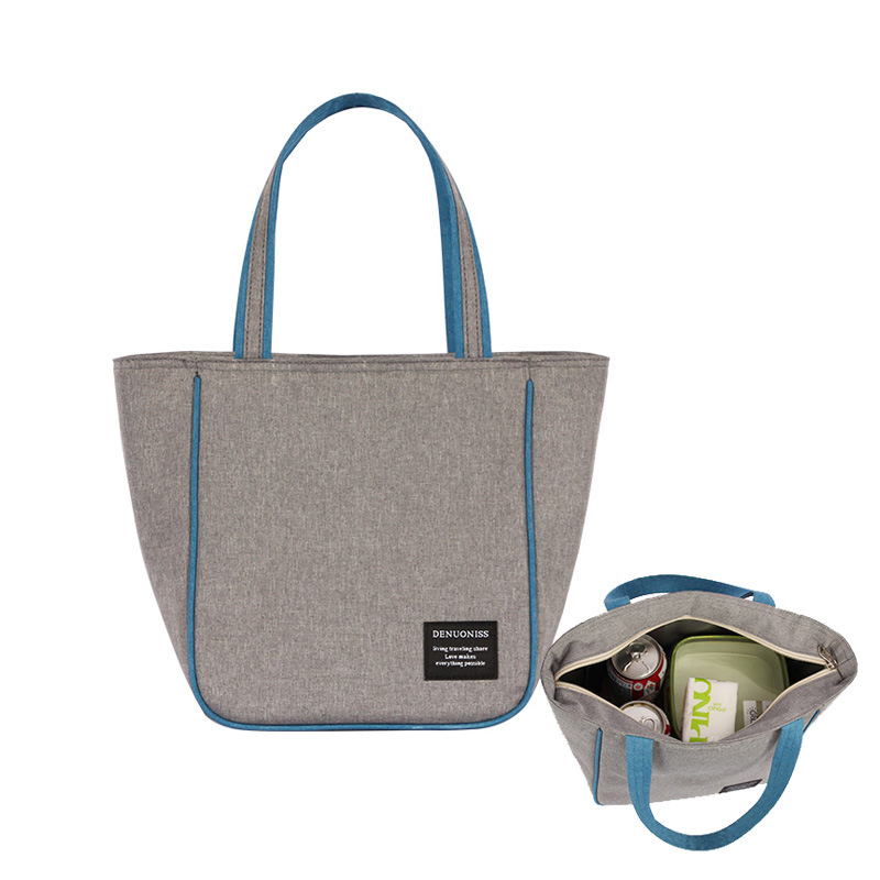 

Designer-Fashion Insulation Bag Portable Thermal Lunch Bags for Women Kids Men Picnic Cooler Box Tote Bag Storage Container, Gray