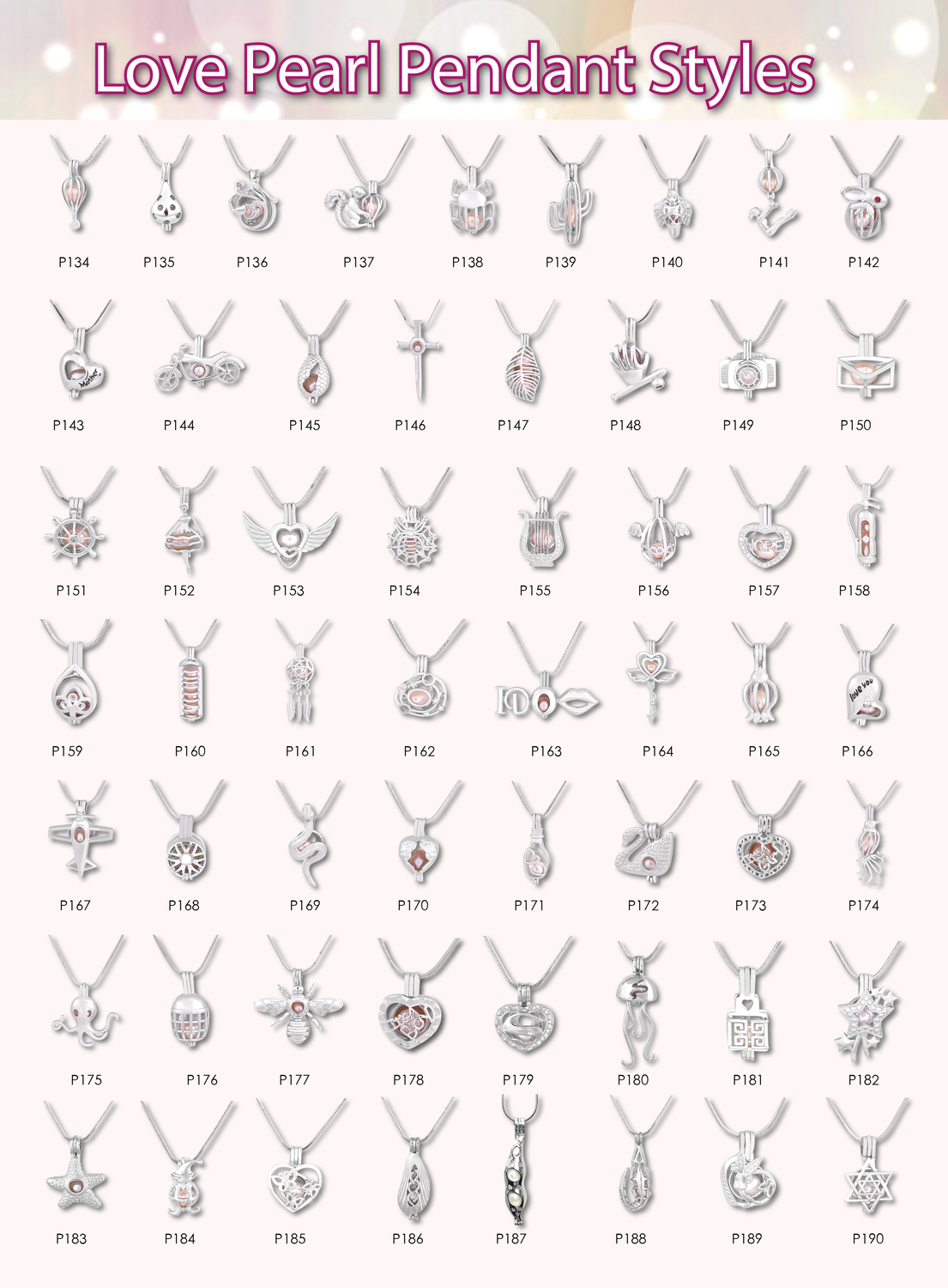 

Free Dhl Ship 355 Styles In Stock 18kgp Love Pearl/ Gem Beads Locket Cages Pendants, Diy Pearl Necklace Charm Pendants Mountings