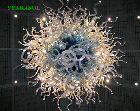 

Energy 100% Mouth Blown Borosilicate Glass Multi Color Chandelier Lights Dale Chihuly Style Modern Living Room Crystal