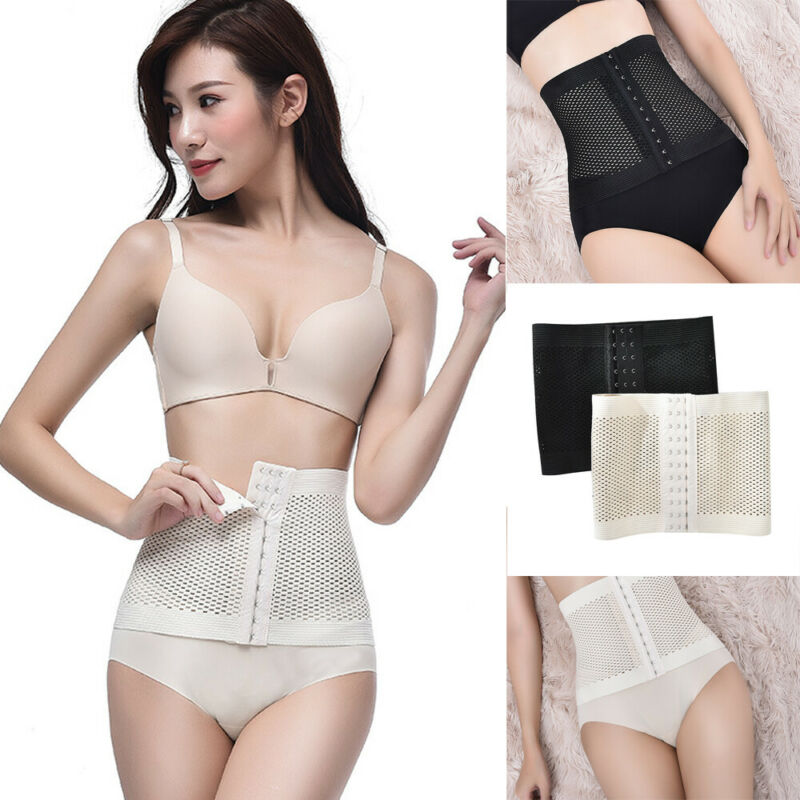 

Waist Trainer Cincher Body Shaper Women Shapewear Tummy Control Slimming Corset Hollow Abdominal Belts, Black