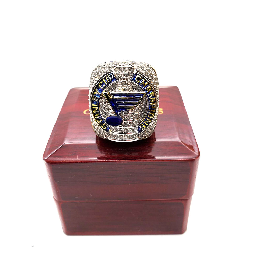 

high quality 2019 official ST LOUIS BLUES STANLEY CUP CHAMPIONSHIP RING, Silver