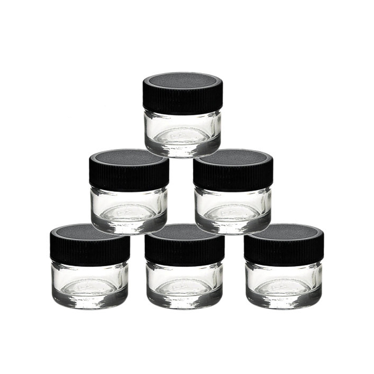 

Transparent 5ml Glass Jar Concentrated Container 5ml No-stick Dab Container Food Grade Glass Jar For Dry Herb Custom Logo Welcomed