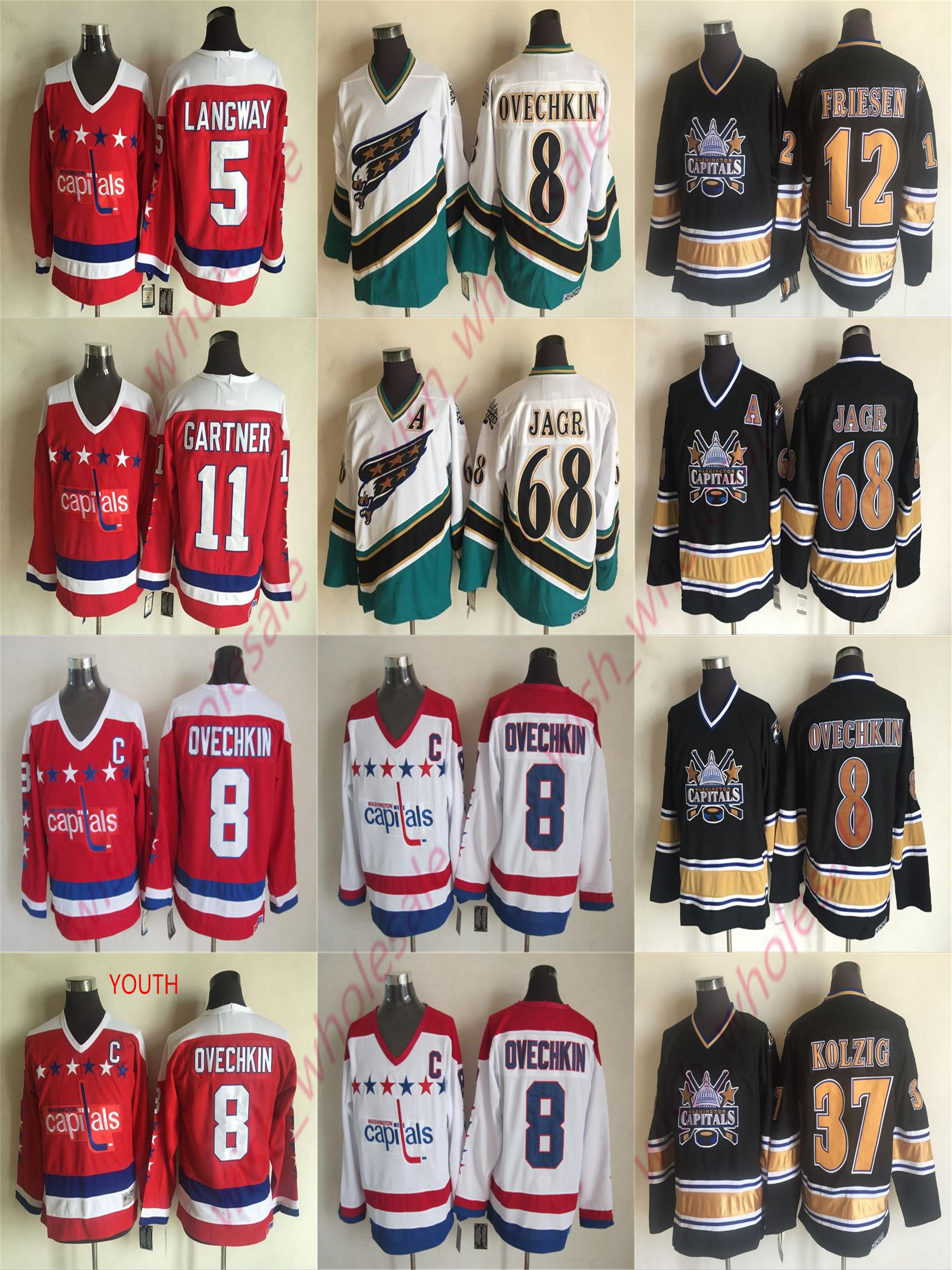 

Cheap Washington Capitals Jerseys 8 Alexander Ovechkin Rod Langway Mike Gartner Jaromir Jagr Vintage CCM Stitched Man&Youth hockey Jerseys, Red8