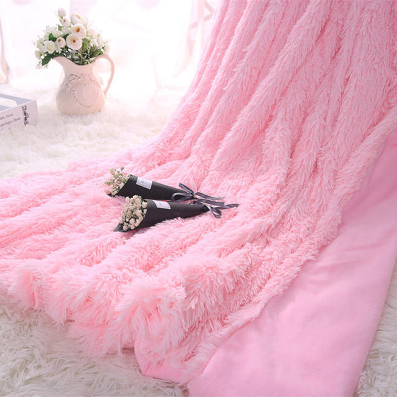 

Newly Blanket Soft Lightweight Fluffy Plush Warm Bedding for Winter Home Sofa Bedroom
