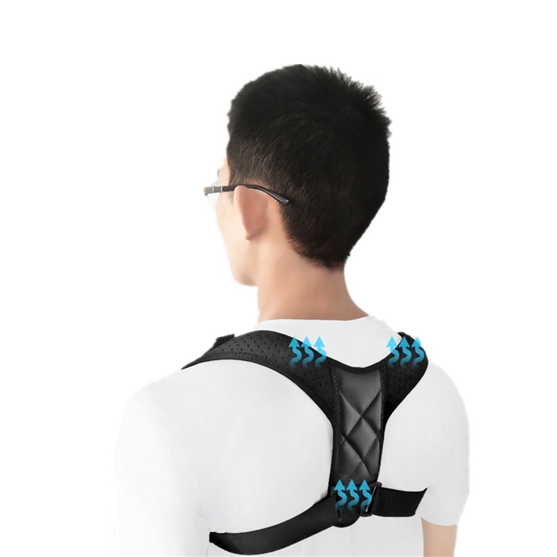 

Adjustable Clavicle Posture Corrector Men Women Upper Back Brace Shoulder Lumbar Support Belt Corset Posture Correction Band DHL Free, Black