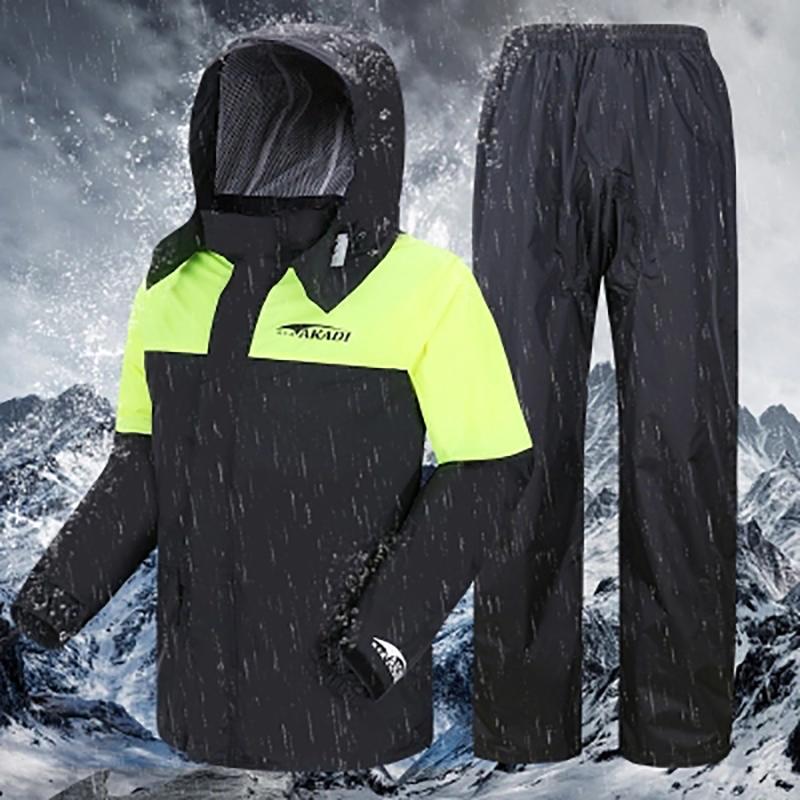 

Moto lluvia abrigo con pantalones Impermeable al aire libre Impermeable hombre mujer