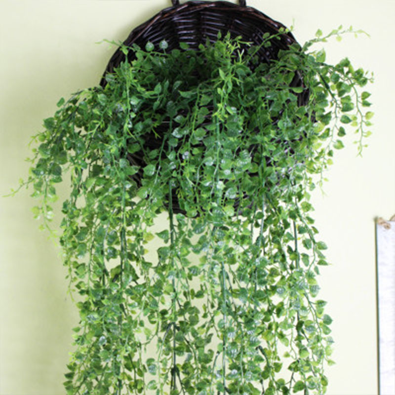 

2Pcs Artificial Hanging Rattan Long Polygonum Multiflorum Wedding Scene Layout Home Hanging Decorative Plastic Wall, Purple