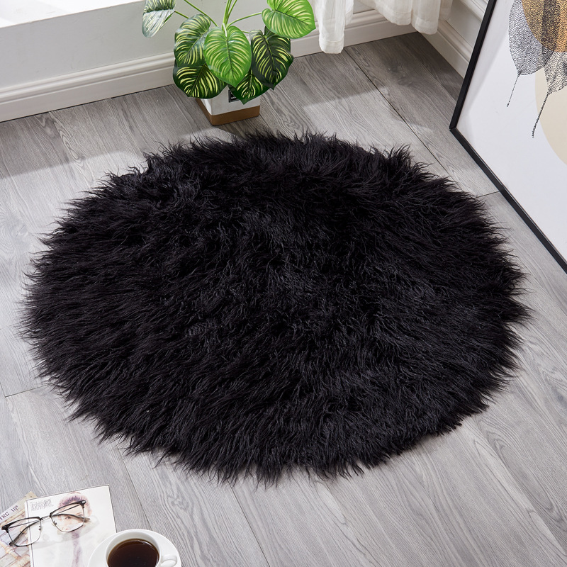

Fashion Simple Carpet Living Room Coffee Table Rugs Anti-slip Round Floor Mat Doormat For Home Decor 7 Sizes Bedroom Bedside Pad, Gray