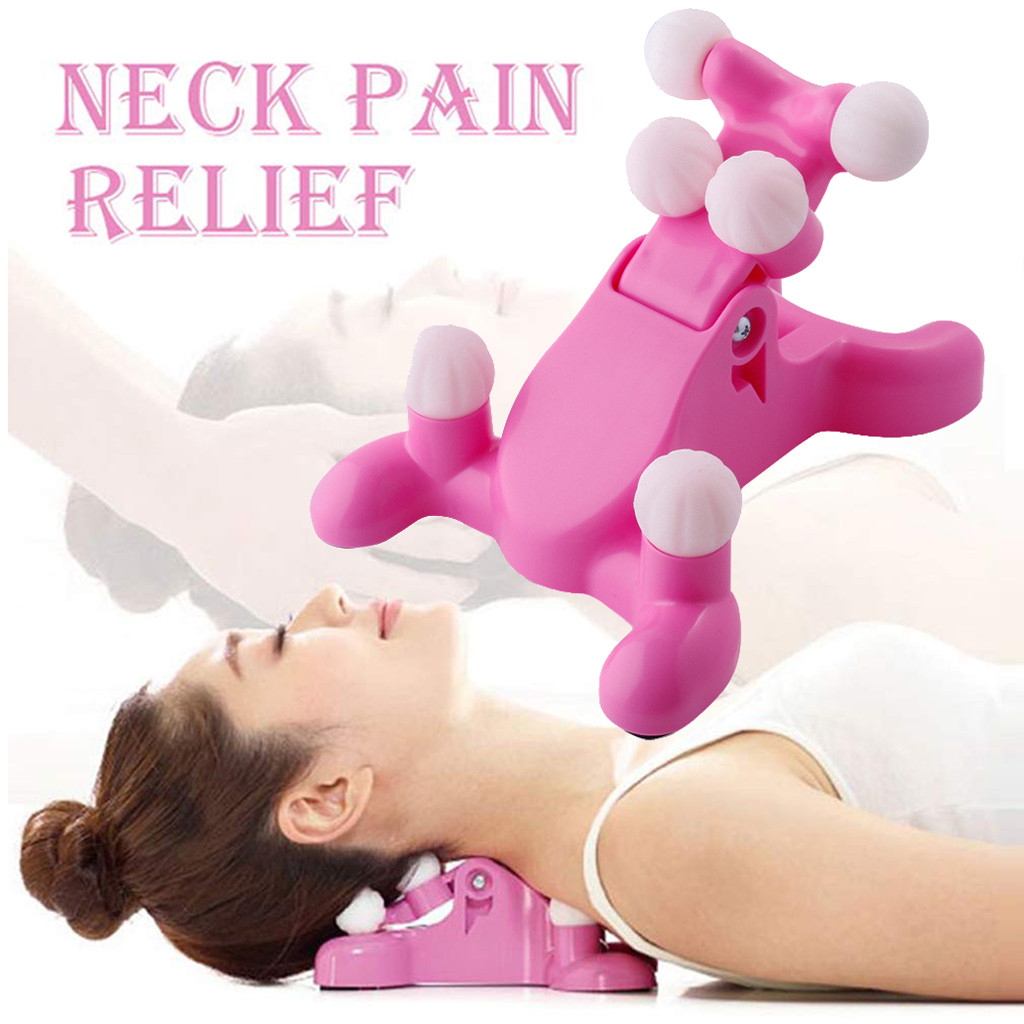 

Cervical Pillow Neck And Head Pain Relief Massage Traction Device Support Relax