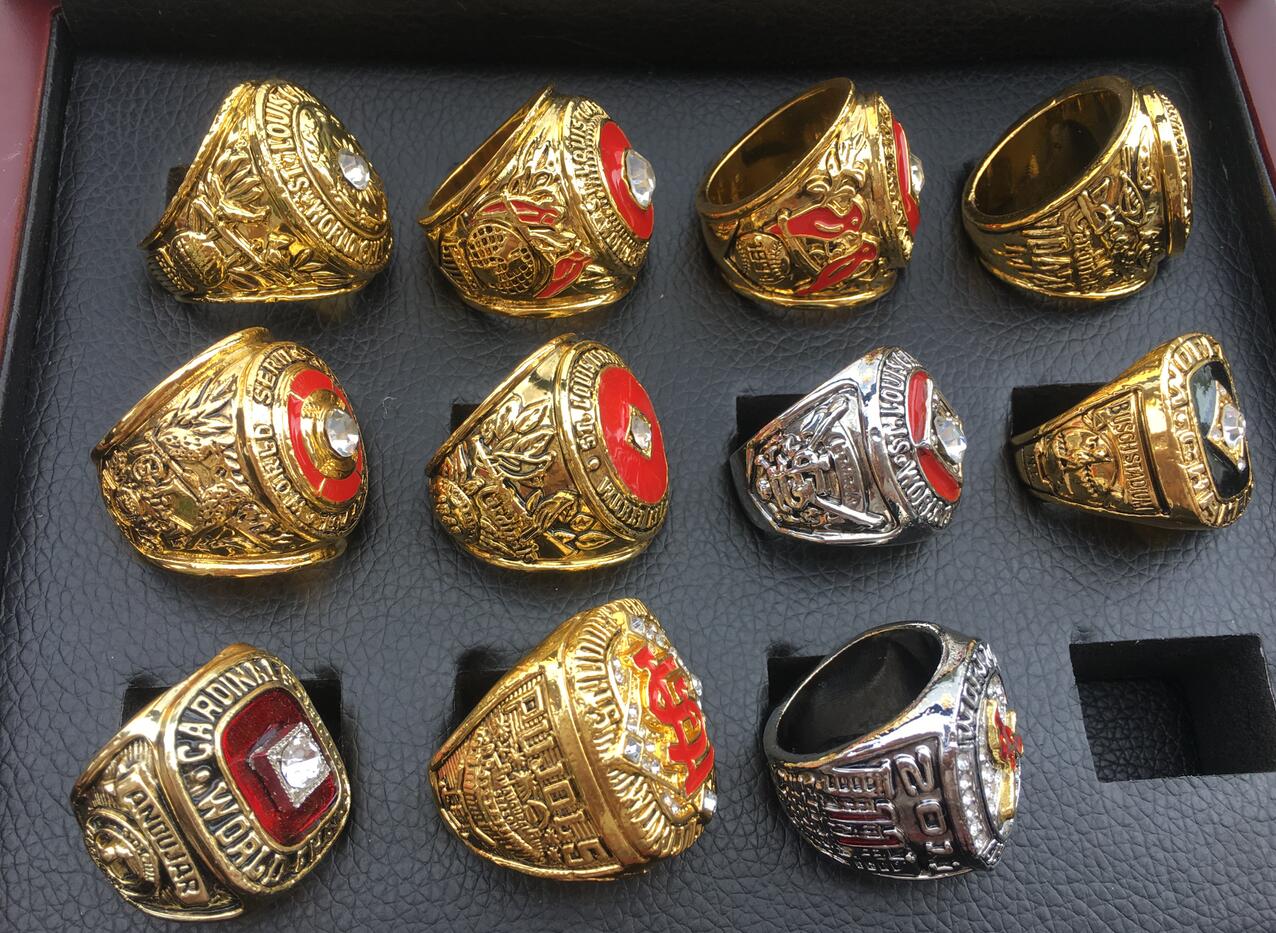 

11pcs SLC Baseball World Series Team Championship Ring Set With Wooden Display Box Souvenir Men Fan Gift Drop Shipping Wholesale 2022 2023