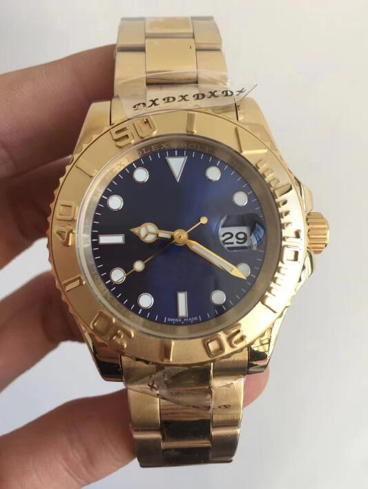 

Free Shipping Top High quality Sapphire 40mm 168628 Blue Dial Automatic Mechanical Mens Men's Watch Watches wristwatches