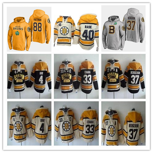 

2019 Winter Classic Boston Bruins Hoodies 88 David Pastrnak 4 Bobby Orr 33 Zdeno Chara 37 Patrice Bergeron 40 Tuukka Rask Sweatshirt Jerseys, Yellow