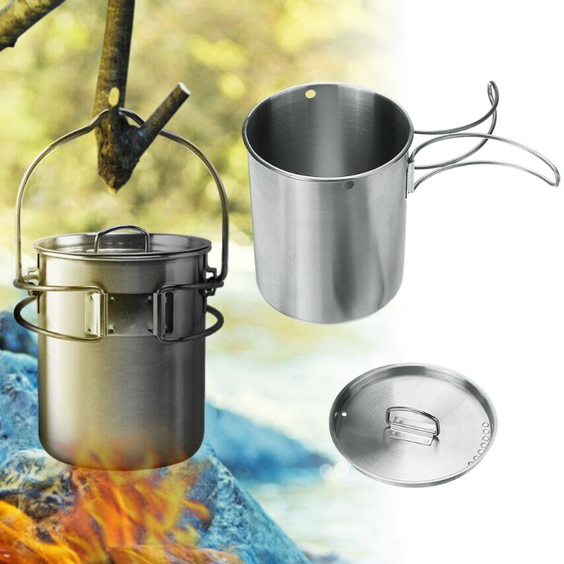 MOME-EB Outdoor Products 4L Camping Hanging Pot Single Pot Camping Picnic Soup Pot Wild Fishing Soup Pot