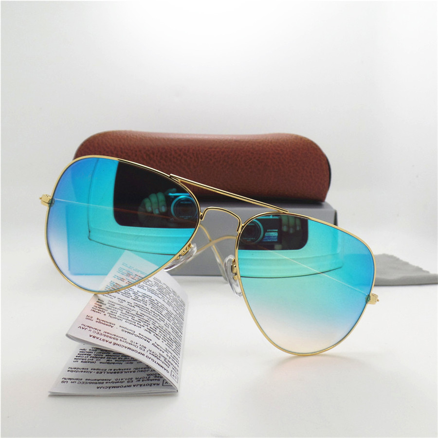 

Top quality Glass lens Fashion Men and Women Gradient Sunglasses UV400 Brand Designer Vintage Sport Sun glasses