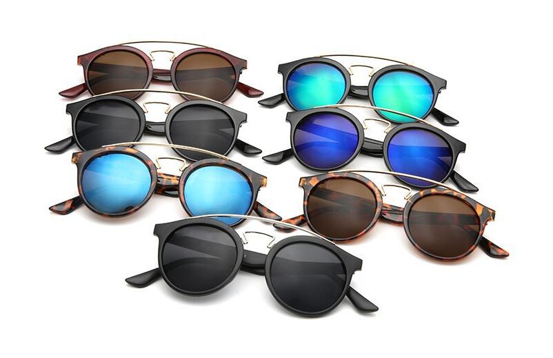 

New 9 color lens U.S.A.famous sunglasses popular women men oval sun glasses retro vintagemirror glasses