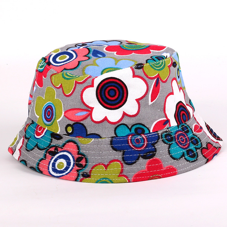

30 Color Children Bucket Hat Casual Flower Sun Printed Basin Cotton Topee Kids Hats Baby Beanie Caps kids designer hats DHL FJ355, 30 styles(random send)