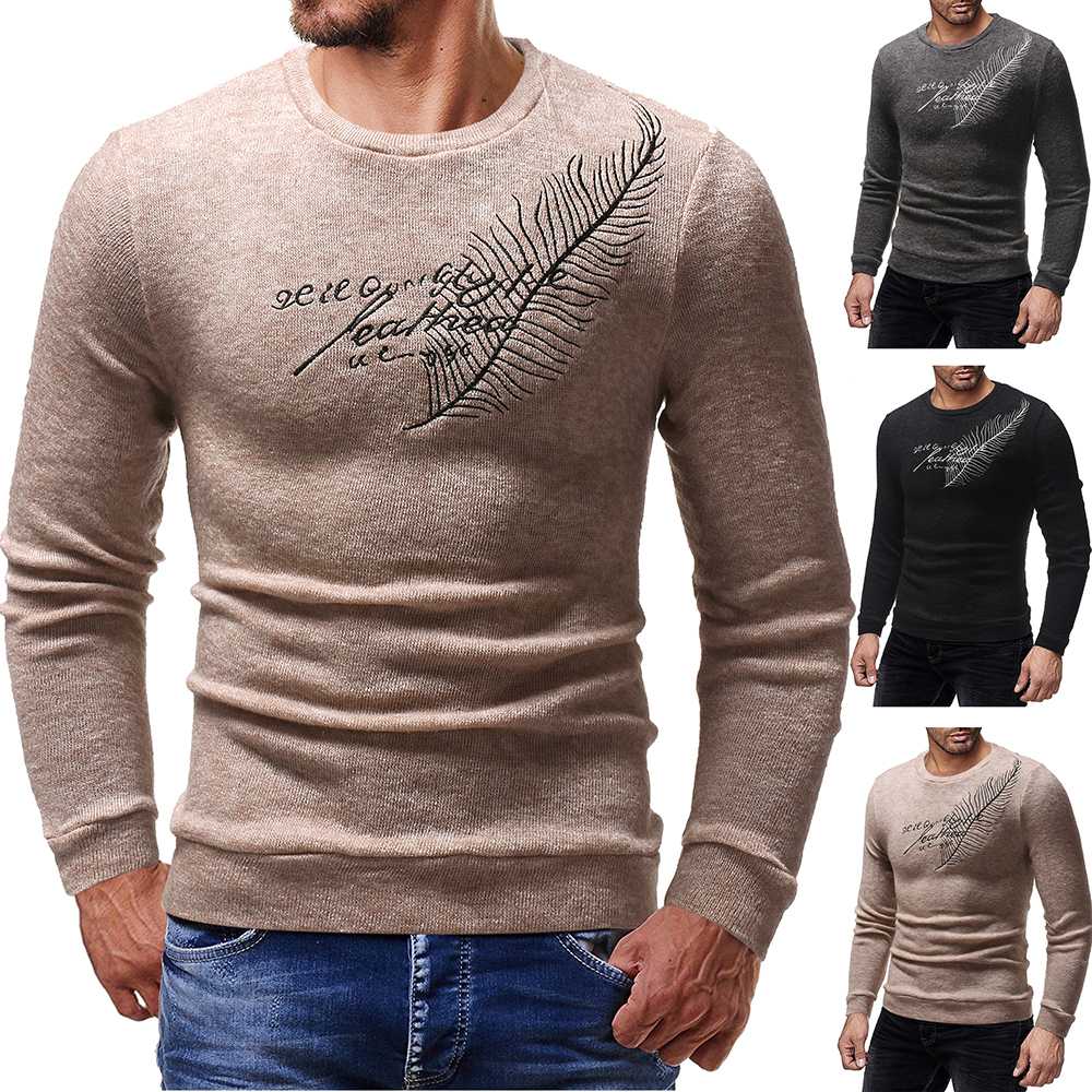 2018 brand casual social ear of wheat pullover men sweater shirt jersey clothing pull sweaters mens fashion male knitwear