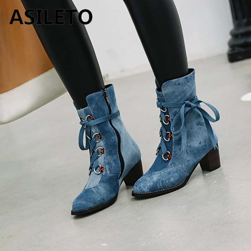 botas vaqueras azules