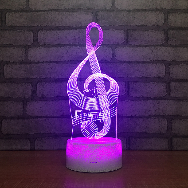 

Creative Music Note 3D Table Lamp LED Night Light 7 Colors Changing Bedroom Sleep Lighting Home Decor Gifts