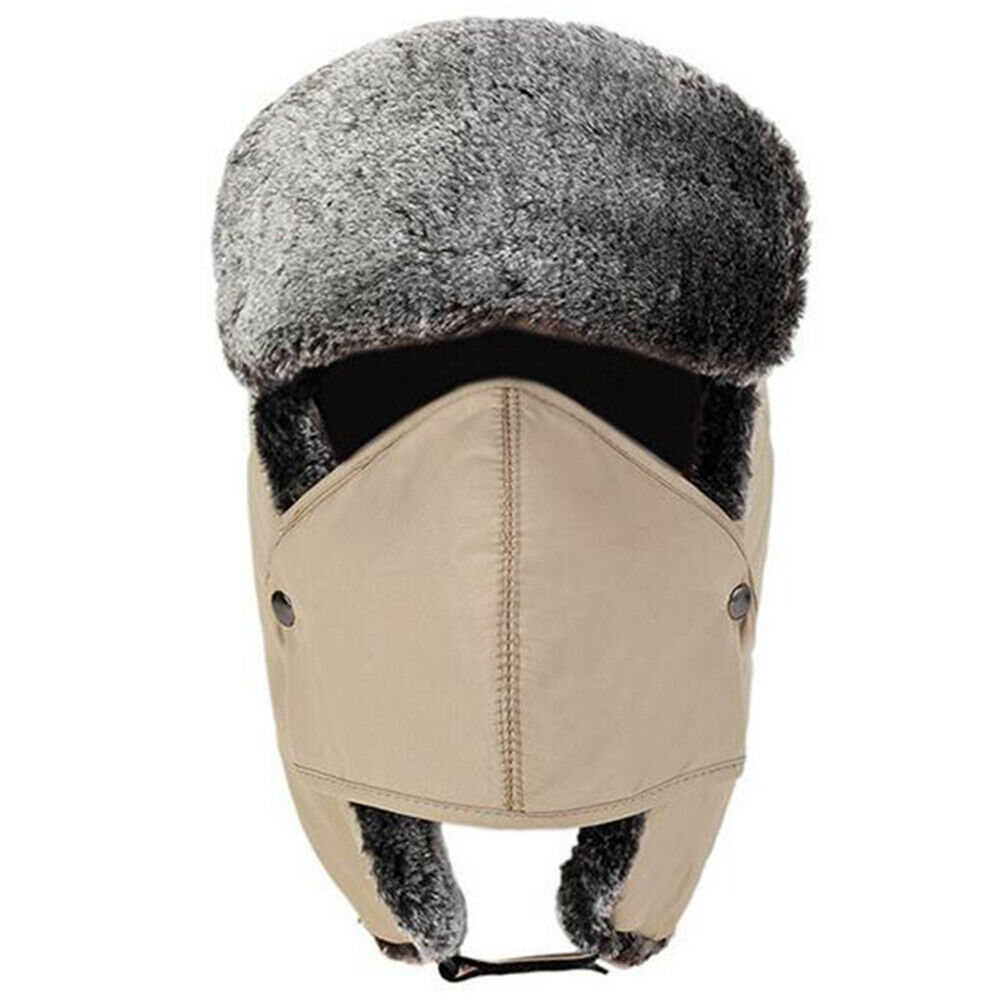 Men Women Hats Caps Mask Set Earmuffs Thickened Warm Winter For Outdoor Cycling Windproof Cotton Cap Hunting Hat Masks-image-520265199