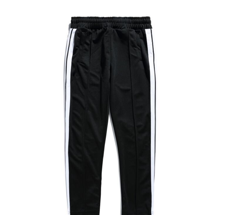 black and blue track pants