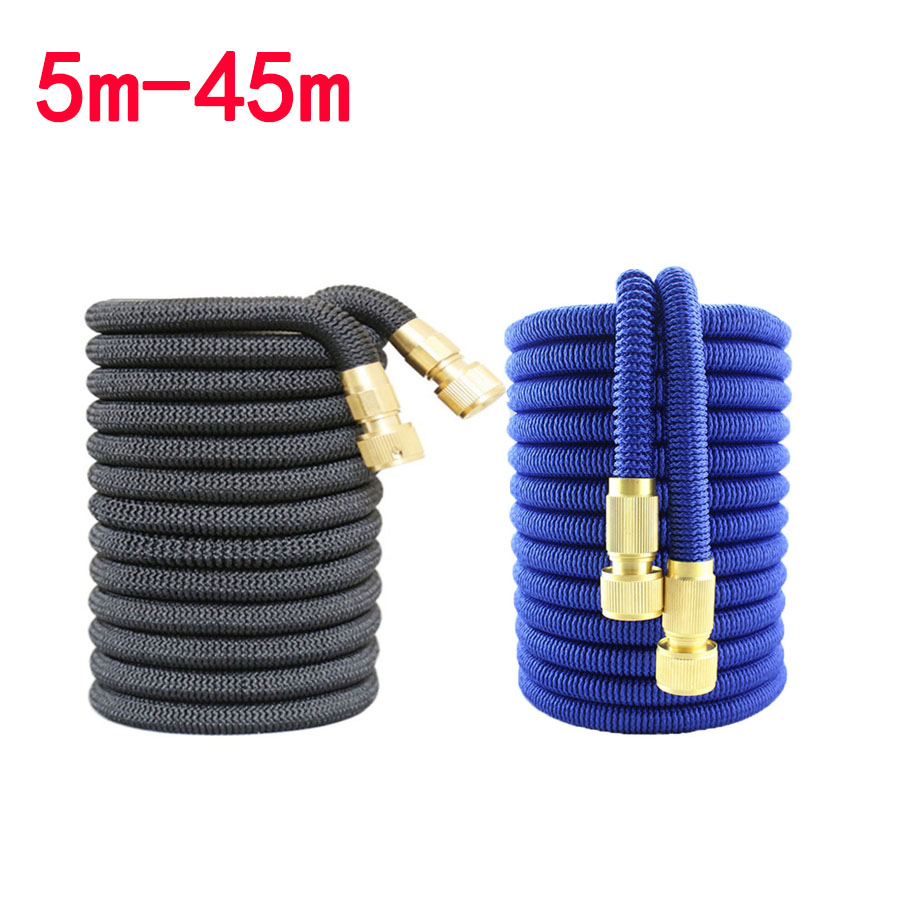 

5m-45m Garden Hose Extensible Watering Hose 100FT/150FT Bottle Foam Nozzle Fexible Extendable Pipe Hoses Agricultural Irrigation, 1 pcs blue hose