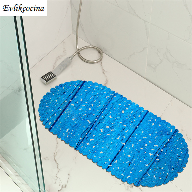 

Free Shipping 35x70cm Wood Grain PVC Anti Slip Douche Bathroom Mat Shower Pad Tapete Banheiro Antiderrapante Tappetino Doccia