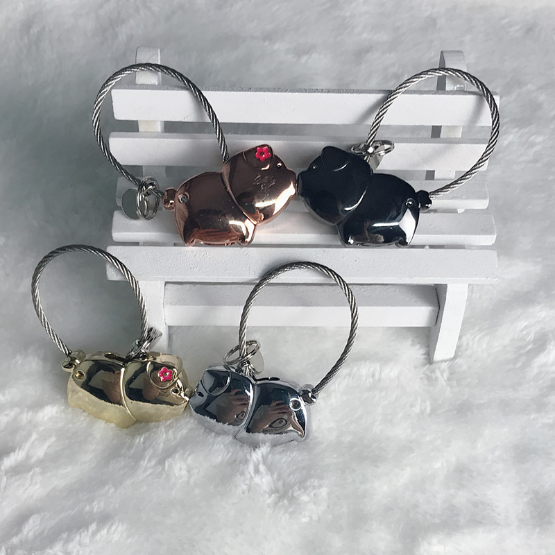 

2pcs/set Couple Lovers Magnet Kiss Pig Keychain Baby Souvenirs Wedding Gifts for Guests Bridesmaid Gift Party Favors Present