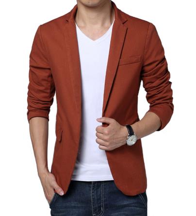 

TPSAADE Mens Fashion Men's Spring and Autumn Casual Jacket Solid Color Slim Fit High Quality Blazer Trend Formal 2019 New Coat, Light blue