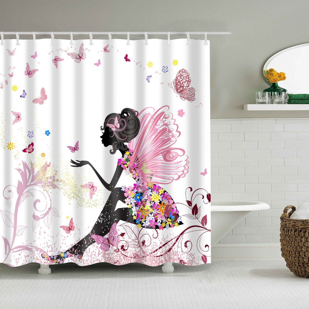 2019 High Quality Adventures Of Unicorn And Cat Printed Shower
