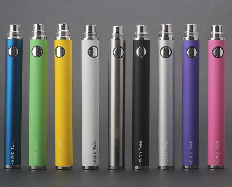 

EVOD Twist Battery Variable Voltage 3.3-4.8V for Electronic Cigarette 650mah 900mah 1100 1300mah Compatible with eGo