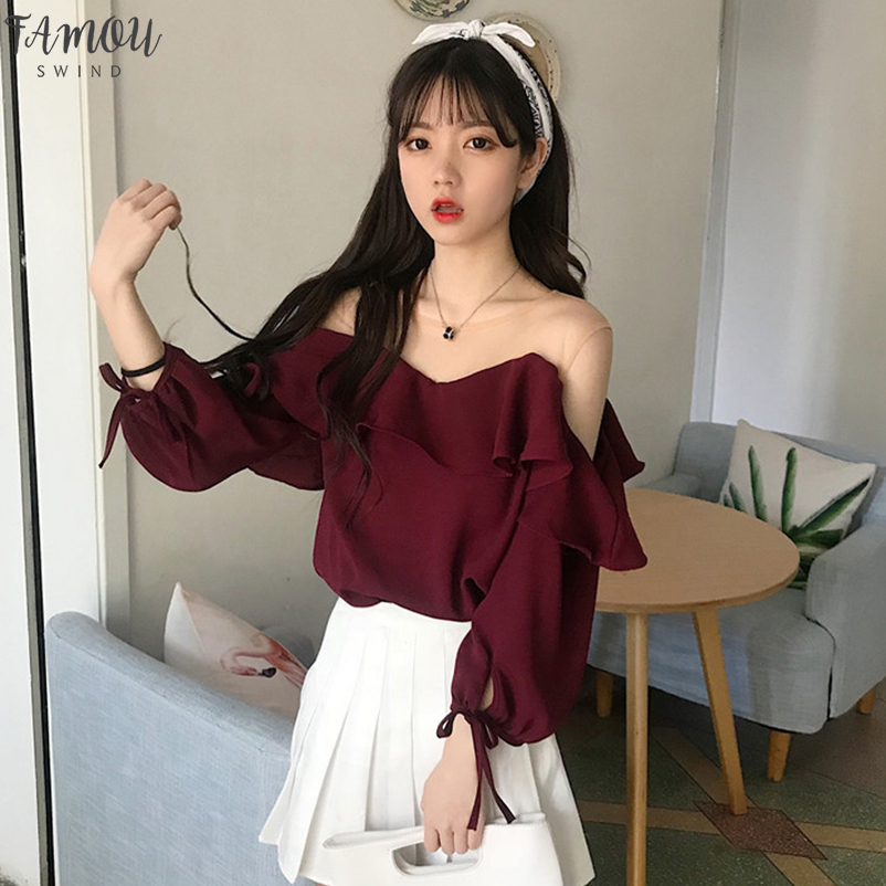 

Womens Clothing Cheap Wholesale New Summer Regular Hot Selling Womens Fashion Chiffon Casual Chiffon Shirt L234, Burgundy
