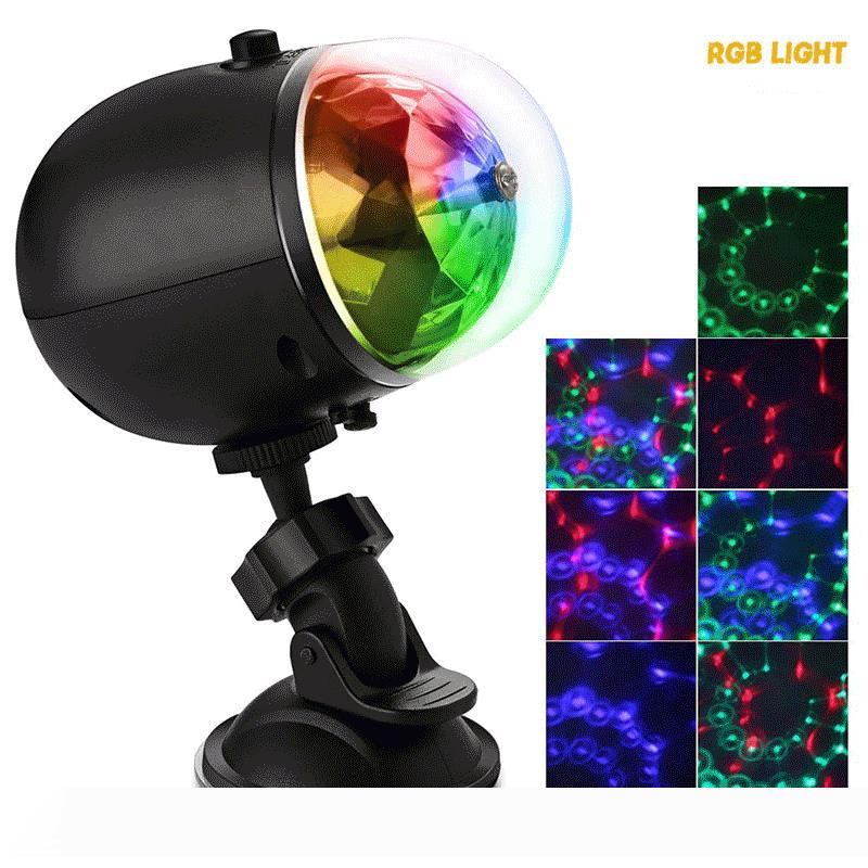 

Portable Laser Stage Lights RGB Three dimensional circular wheel Lighting Mini DJ Laser For Christmas Party Home Wedding Club Projector