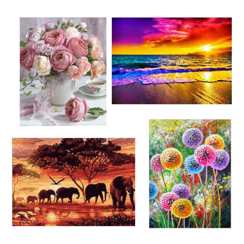 

2020 New Full Drill 5D DIY Diamond Painting Flower Paintings 3D Embroidery Cross Stitch Arts Craft Home Wall Decoration Picture
