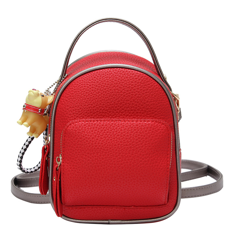 K.X.S Womens Backpack Casual Leisure Color Block Plaid Fashionable Back Bag Color Red