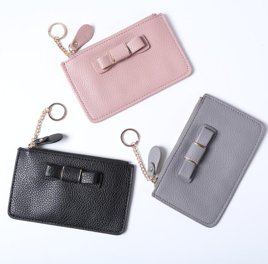 

Slim Women Clutch Billfold Wallet Credit ID Card Holder Thin Purse Bank Card Package Coin Pouch Bag Business Women Real Leather ID Card Case, Gray