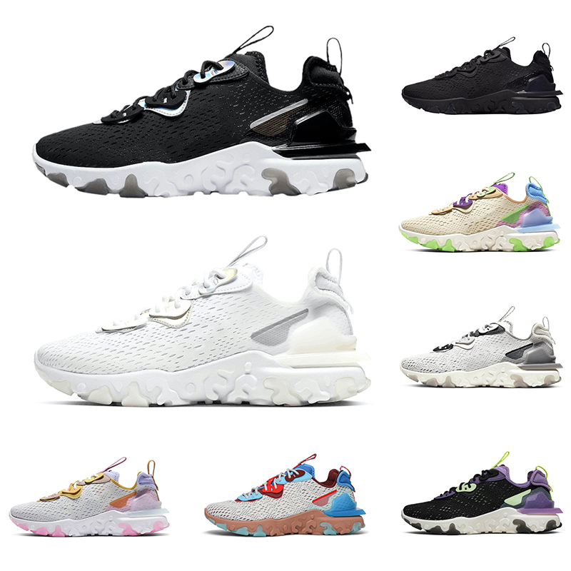 

Top React Vision Element 87 55 mens running shoes Black Iridescent UNDERCOVER triple black white Taped Seams men women sports sneakers, Saffron 36-39