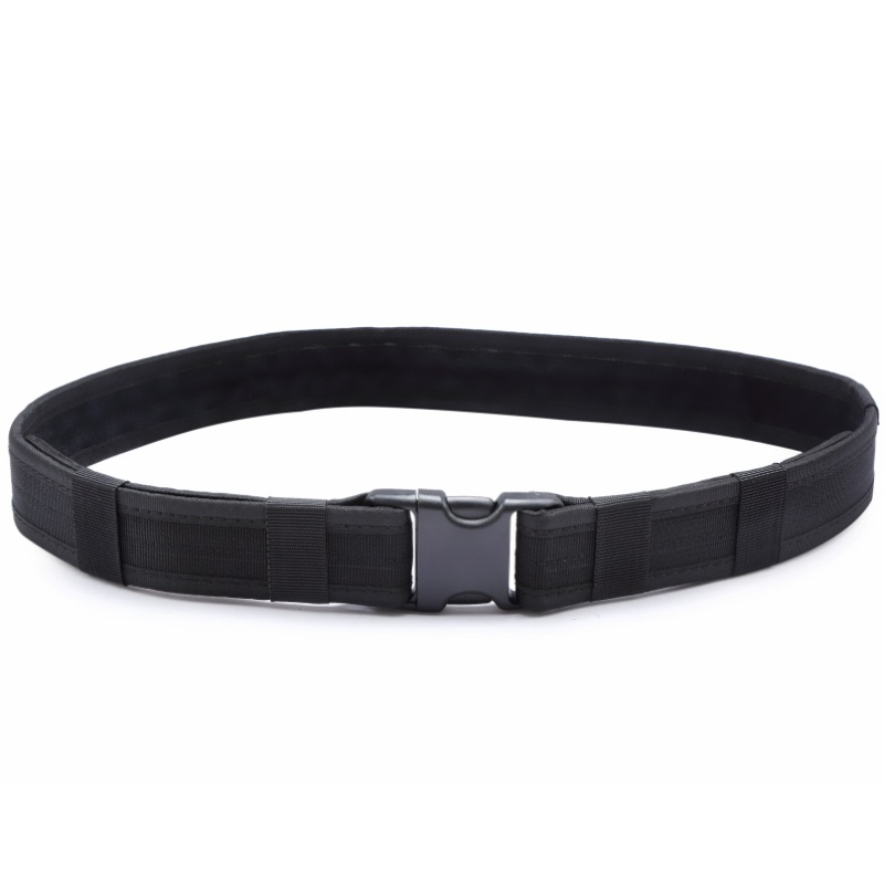 

1.5 Inch Outdoor Sports Tactical Waist Belt Men Hunting Accessories Combat Waistband Waist Support Duty Belts, Bk