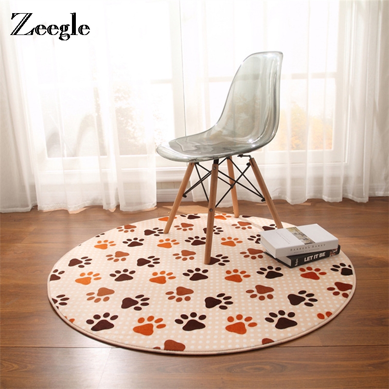 

Zeegle Round Carpets Bath Mat Kids Room Rug Anti-slip Baby Play Mats Slow Rebound Floor Mats Home Decoration For Living Room, Heart